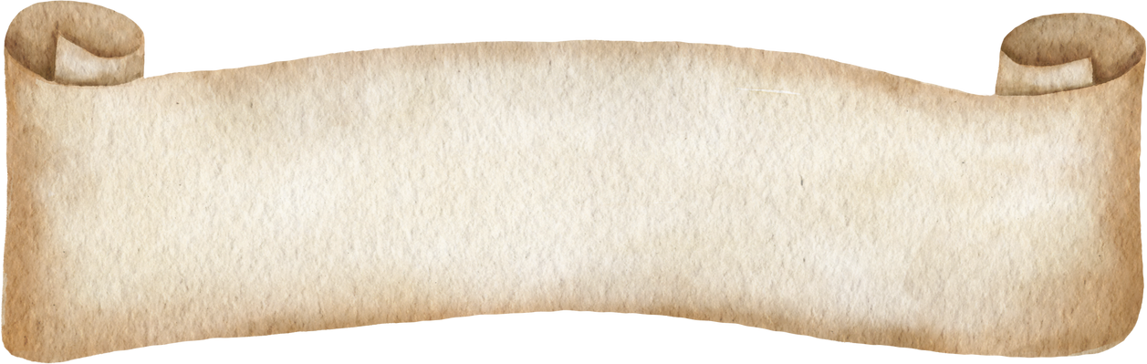 Watercolor vintage paper scroll banner